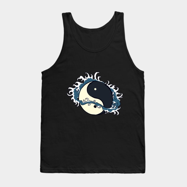 Wave YinYang Tank Top by Verboten